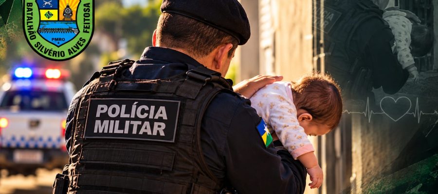Policial militar socorre bebê de seis meses que se engasgou em Porto Velho