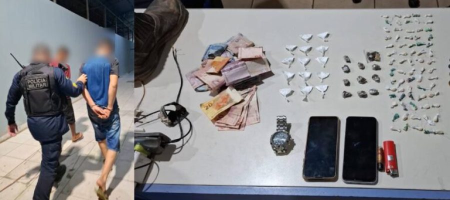 Ação do 5º BPM resulta na prisão de dupla e apreensão de 95 porções de drogas no Jardim Santana