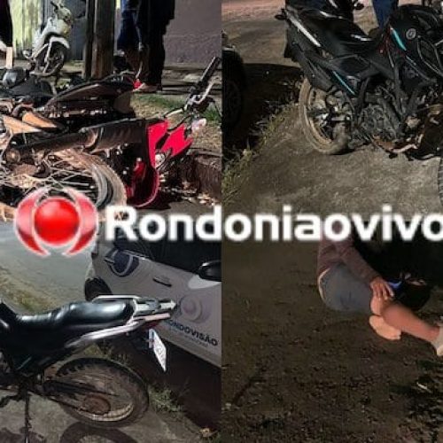 Acidente envolvendo três motocicletas deixa quatro pessoas feridas