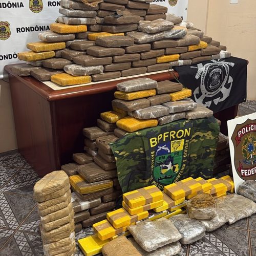 Forças de segurança em Rondônia apreendem cerca de 300 kg de drogas no rio Madeira