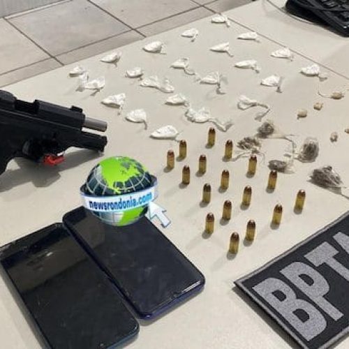 Apenado e comparsa são presos com drogas e arma no bairro Nacional