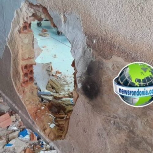 Bandidos fazem buraco na parede e usam maçarico para invadir agência bancária em Porto Velho