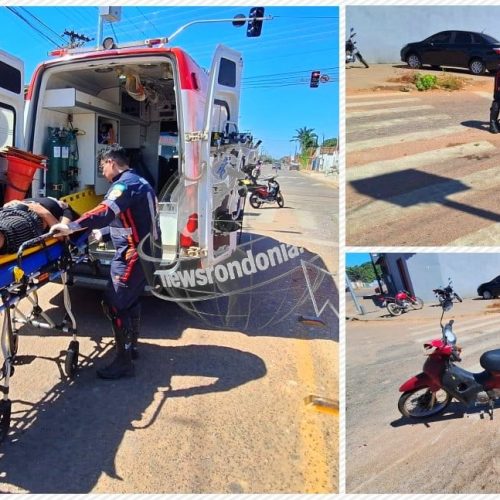 Colisão entre motocicletas deixa mulher ferida na zona Leste de Porto Velho