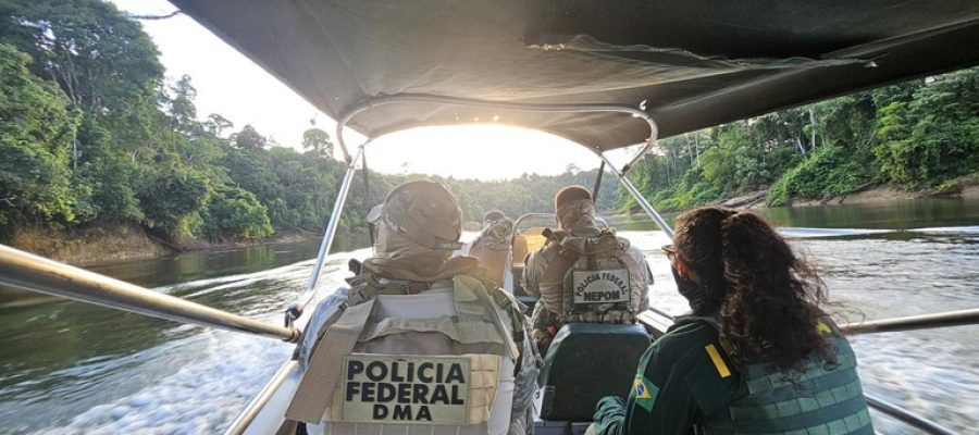 PF e Ibama combatem garimpo ilegal no Rio Madeira