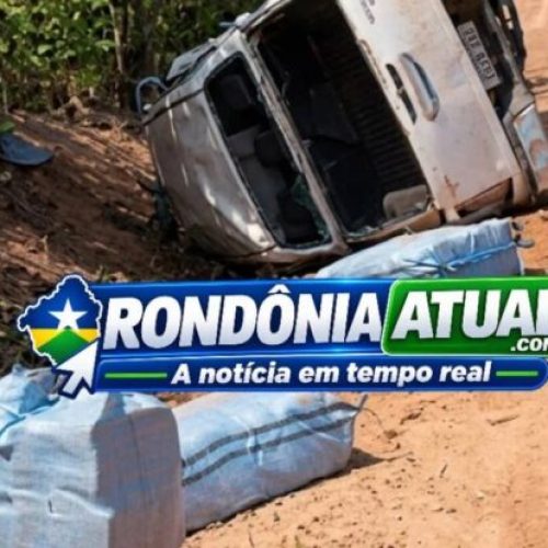 Caminhonete carregada com mais de quinhentos quilos de drogas capota e cinco suspeitos são presos em Rondônia