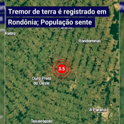 Rede Sismográfica Brasileira destaca tremor de terra de 3.5 na escala Richter em Rondônia