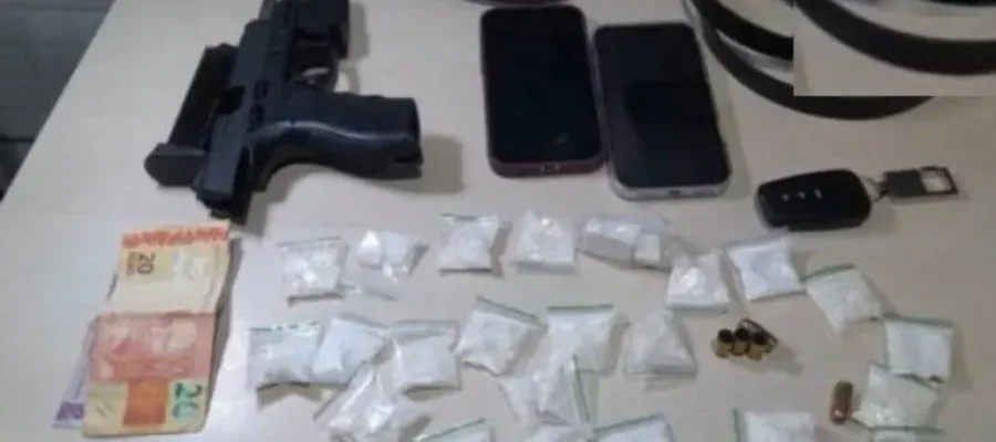 Casal é preso com arma e drogas após disparos próximo ao aeroporto em Porto Velho