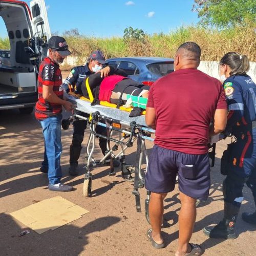 Casal fica ferido em acidente de trânsito na zona leste de Porto Velho