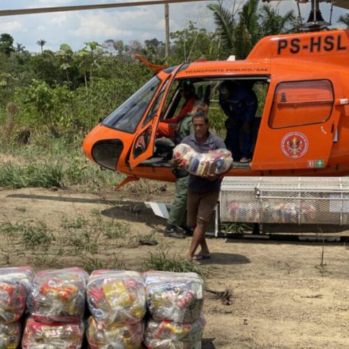 Extrativistas do distrito de Jaci-Paraná recebem ajuda humanitária do governo de RO com a entrega de cestas básicas e itens de higiene