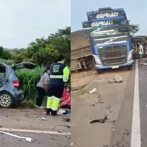 Colisão fatal entre carretas deixa mortos na BR 364