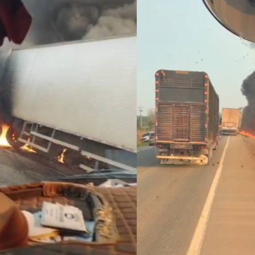 PRF confirma terceiro óbito no acidente envolvendo carretas na BR-364