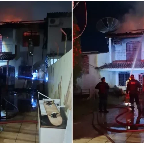 Incêndio destrói casa e mulher acusa ex de atear fogo