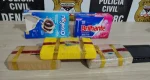DENARC e Receita Federal apreendem 3 quilos de drogas escondidos em cesta básica enviada do AM