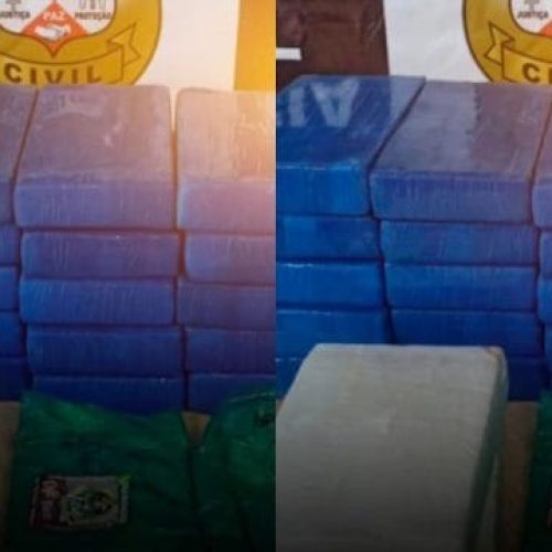 Após perseguição, bandido é preso com mais de 30kg de droga