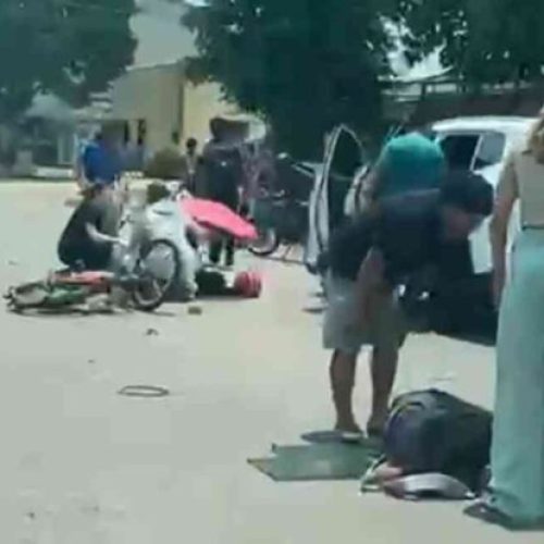 Duas adolescentes ficam gravemente feridas após colisão com carro em Porto Velho