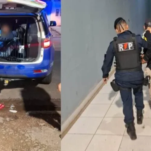 Dupla é presa após perseguição de moto e descarte de drogas na região central de Porto Velho