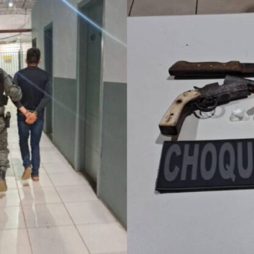 Homem de 28 anos é preso com arma caseira, munições e drogas durante Operação Hileia em Vila Samuel
