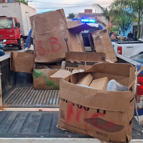 Força Tática do 5º BPM apreende 350 quilos de drogas em caminhão em Porto Velho