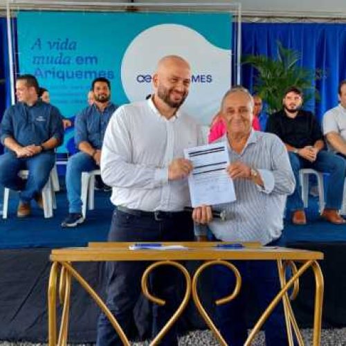 Rede de supermercados é a primeira empresa a aderir ao novo sistema de esgotamento sanitário de Ariquemes