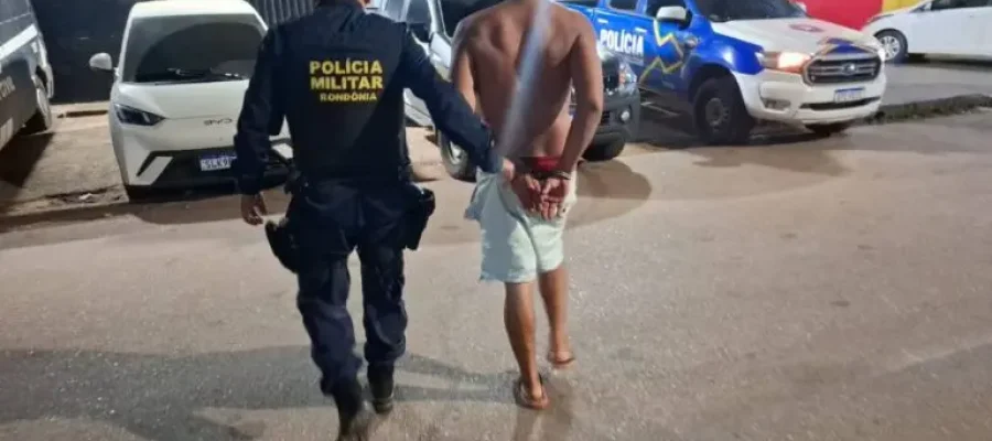 Gari é preso após ameaçar ex-companheira e tentar invadir casa com carro em Porto Velho