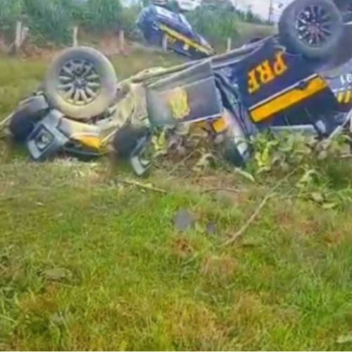 Grave acidente entre viaturas da PRF deixa policiais feridos na BR-364