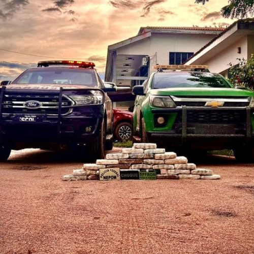 Operação integrada realizada pelas forças de segurança prende foragido com 29 kg de maconha em Guajará-Mirim