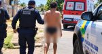 Homem com comportamento alterado caminha de cueca em via pública e é socorrido pelo SAMU em RO