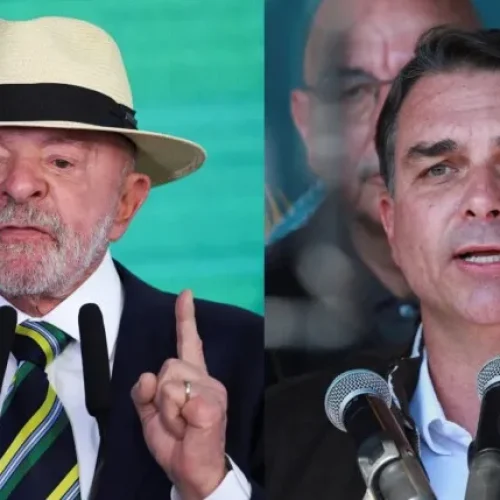 Os candidatos à presidência da República Lula e Flávio Bolsonaro (Fotos: Adriano Machado/Reuters e Diego Vara/Reuters)
