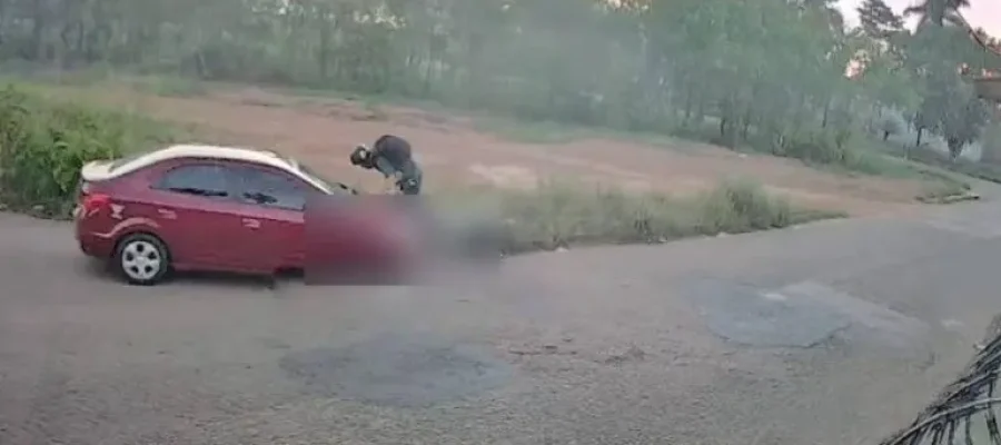 Motociclista é arremessado em violenta colisão no bairro Aeroclube em Porto Velho