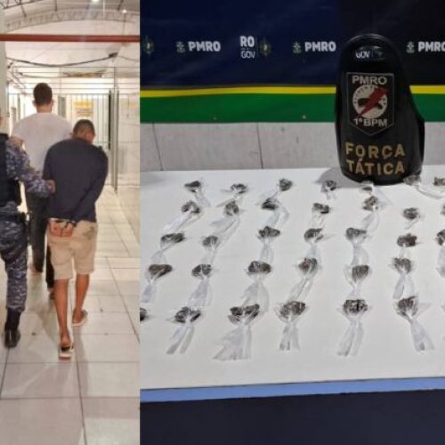 Motorista de aplicativo é preso e adolescente é apreendido com 60 porções de maconha no Centro de Porto Velho