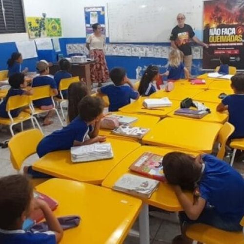 Palestras sobre crise hídrica e prevenção aos incêndios florestais são promovidas em escolas rurais de Machadinho d’Oeste
