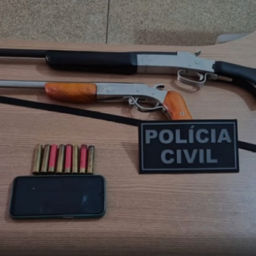 Polícia Civil cumpre mandado de prisão e apreende armas em propriedade rural