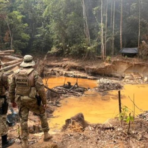 Polícia Federal e IBAMA desarticulam garimpo ilegal em terras indígenas no interior de Rondônia