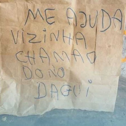 Mulher mantida em cárcere escreve bilhete pedindo socorro em RO: ‘me ajuda vizinha’