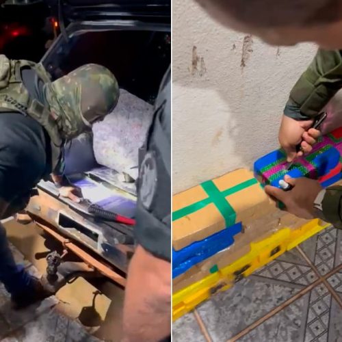 Operação comandada pela PM apreende quase 80 kg de drogas e carro