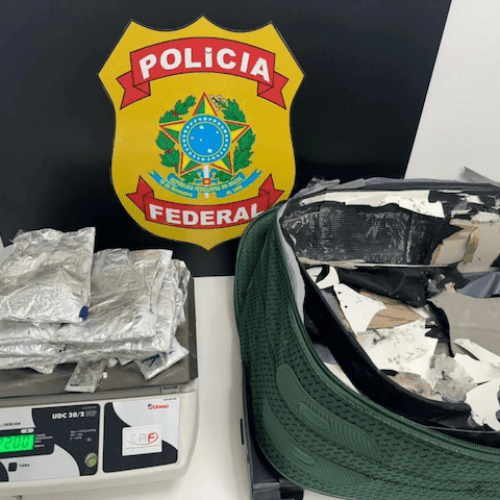 Passageiro de Rondônia é preso com 2,2 kg de cocaína no Aeroporto de Confins