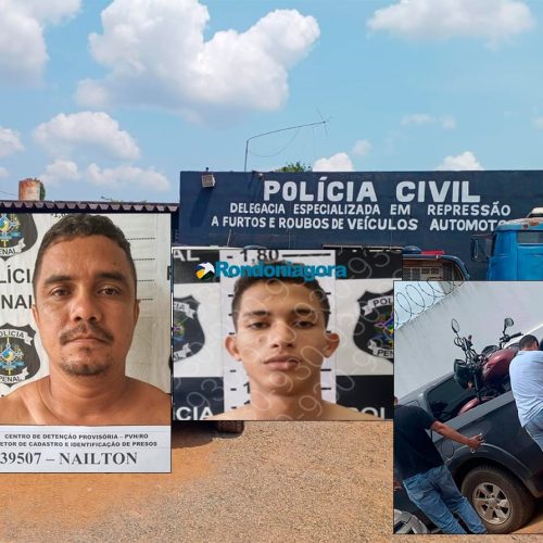Furtos e roubos de veículos recupera motocicletas furtadas e prende dois em Porto Velho