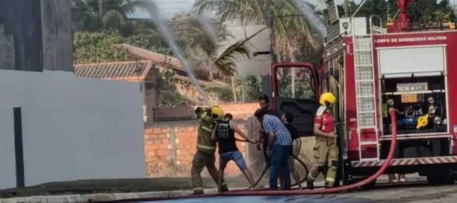 Princípio de incêndio em silo mobiliza Corpo de Bombeiros e é controlado em RO