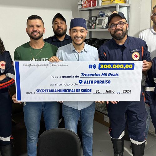Dr. Fernando Máximo destina R$300 mil para ações da saúde de Alto Paraíso
